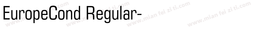 EuropeCond Regular字体转换
